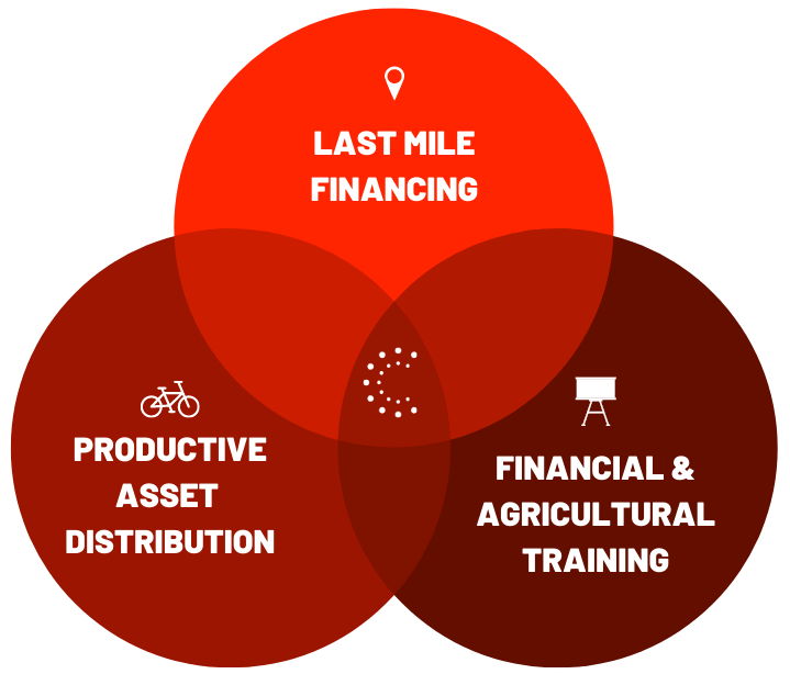 Cycle Connect model: Last-mile financing, productive asset distribution, and training